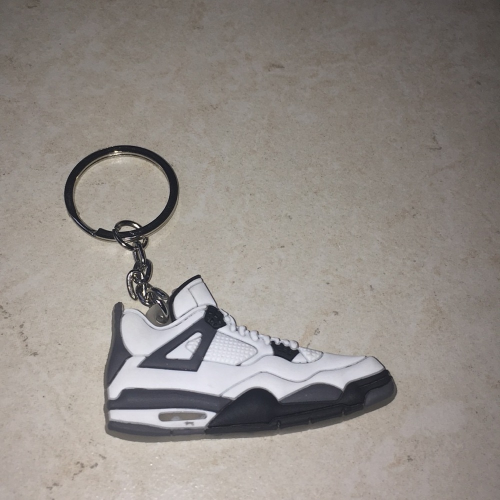 jordan 4s “white/cement” keychain